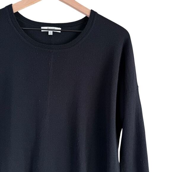 Madewell‎ Black Rowhouse Merino Wool Sweater, Size XS - Picture 5 of 13
